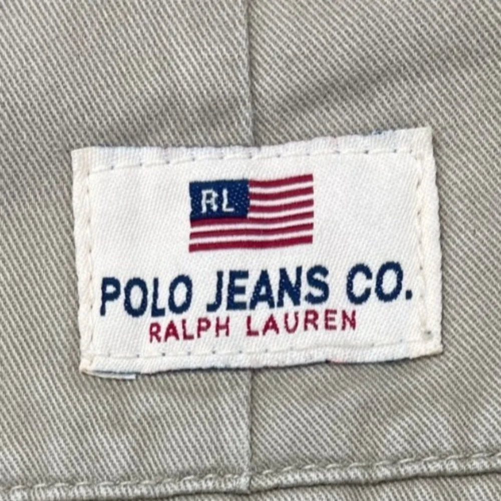 VTG Polo Jeans Co Men's Easy Cargo Shorts Sz‎ 40 (Real 38) Beige Cotton Gorpcore